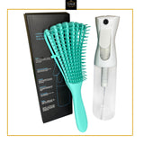Detangling Duo: Mist Spray bottle & Ergonomic detangling hair brush