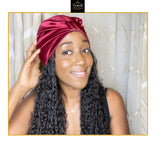 Satin lined knot turban