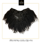 Afro kinky coily clip-in extensions