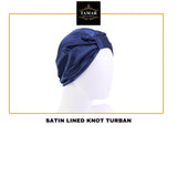 Satin lined knot turban
