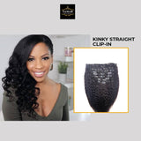 Kinky Straight Clip in extensions