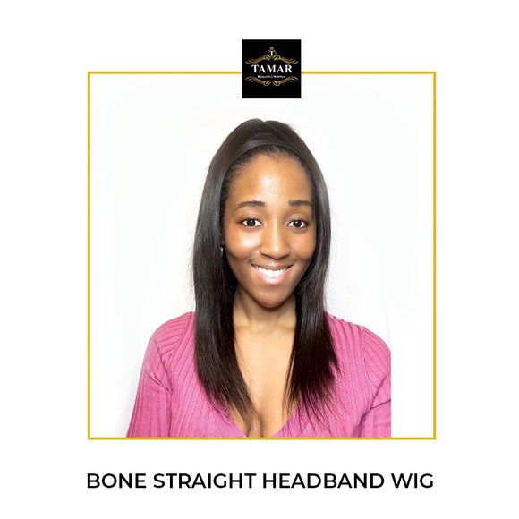 Bone Straight Headband wig