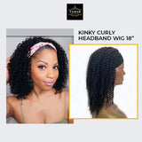 Kinky curly Headband wig